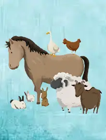 famille à la ferme de pégase